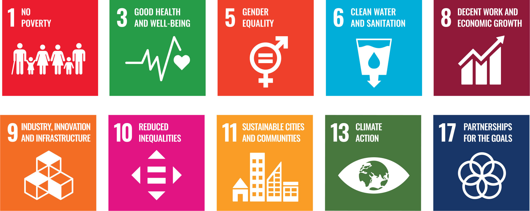Commonly Impacted SDGS